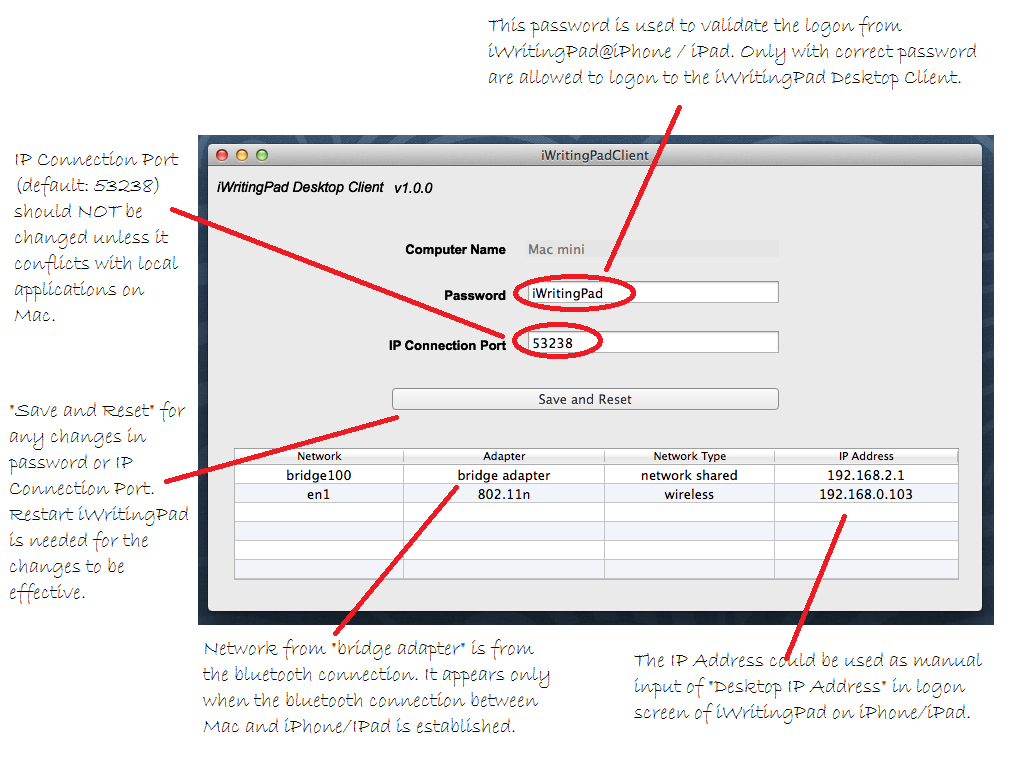 iWritingPadClient-Mac-Direction